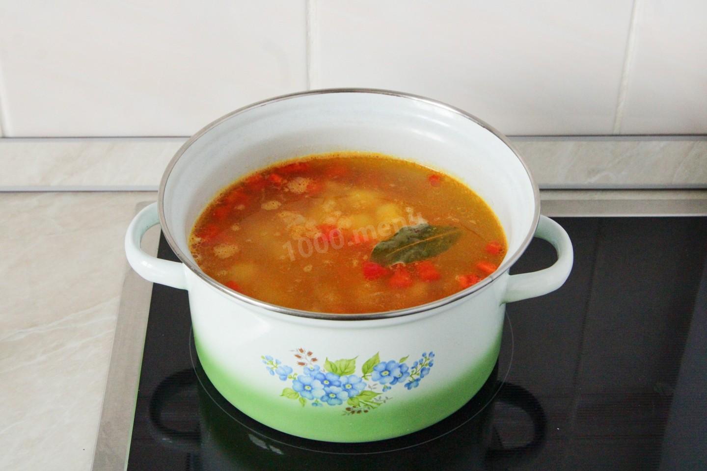 Шаг 16 приготовления Пшенный суп с курицей