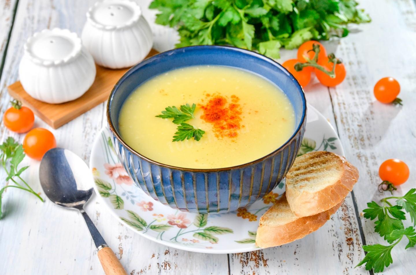 Шаг 7 приготовления Суп пюре со сливками из картофеля