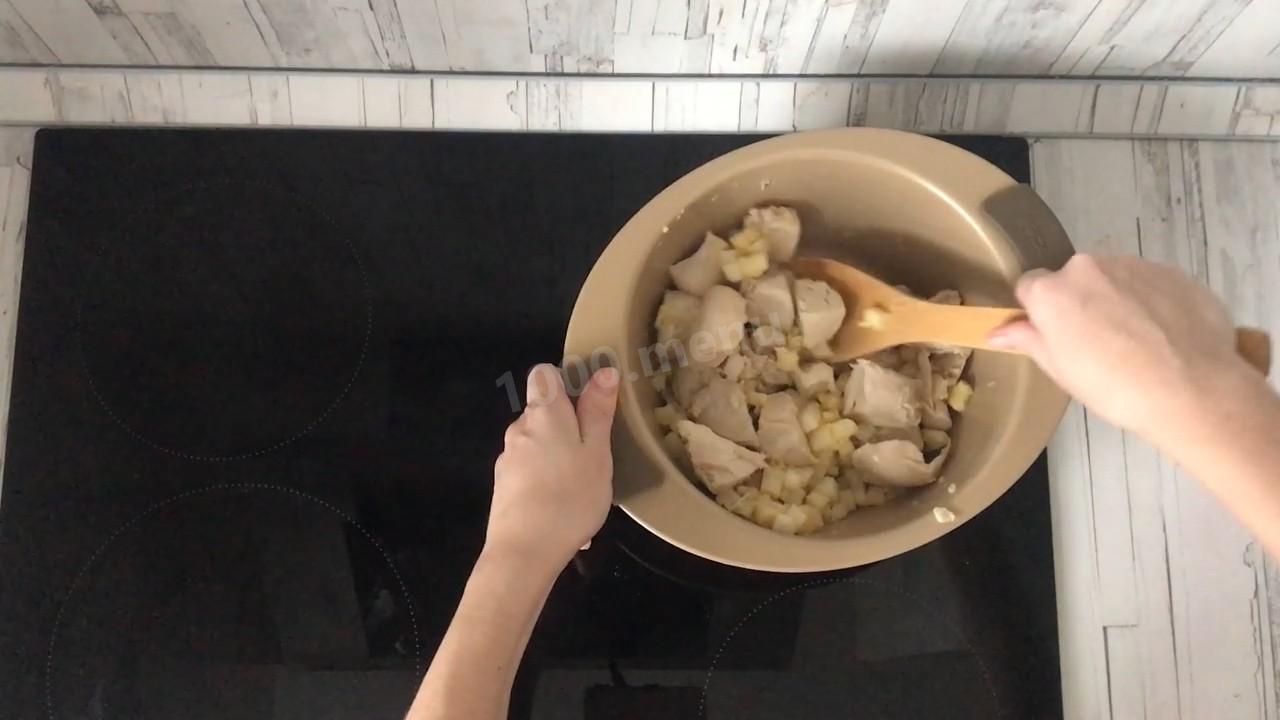 Шаг 7 приготовления Суп харчо с курицей классический
