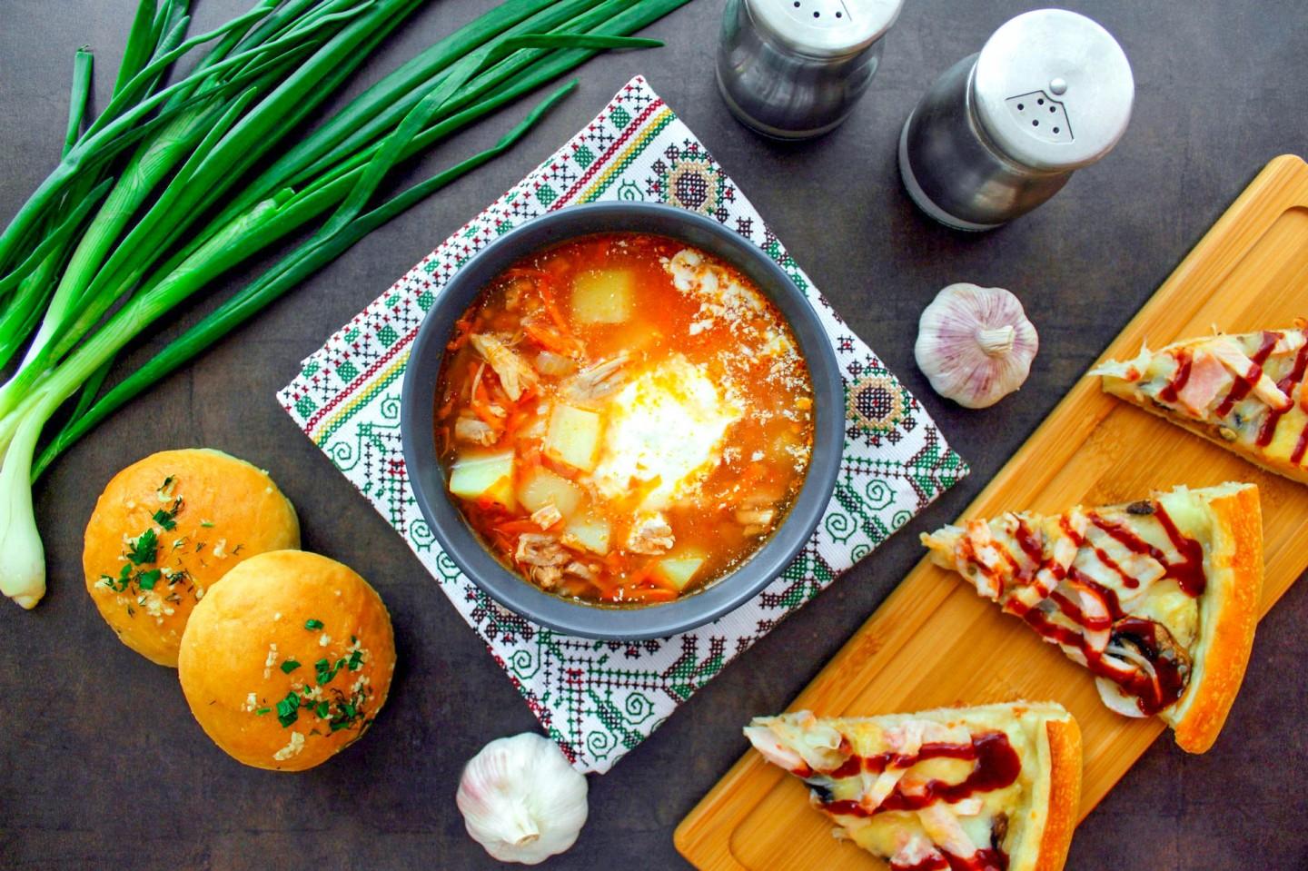 Обложка рецепта Суп рисовый с мясом и картошкой