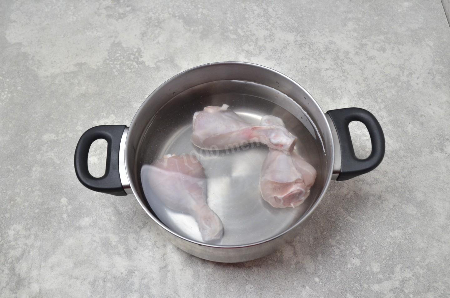 Шаг 2 приготовления Суп с овсяными хлопьями и курицей
