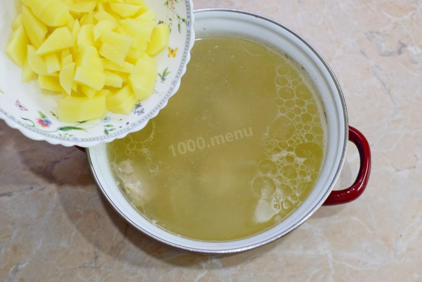 Шаг 3 приготовления Суп Харчо из свинины с рисом и картошкой классический