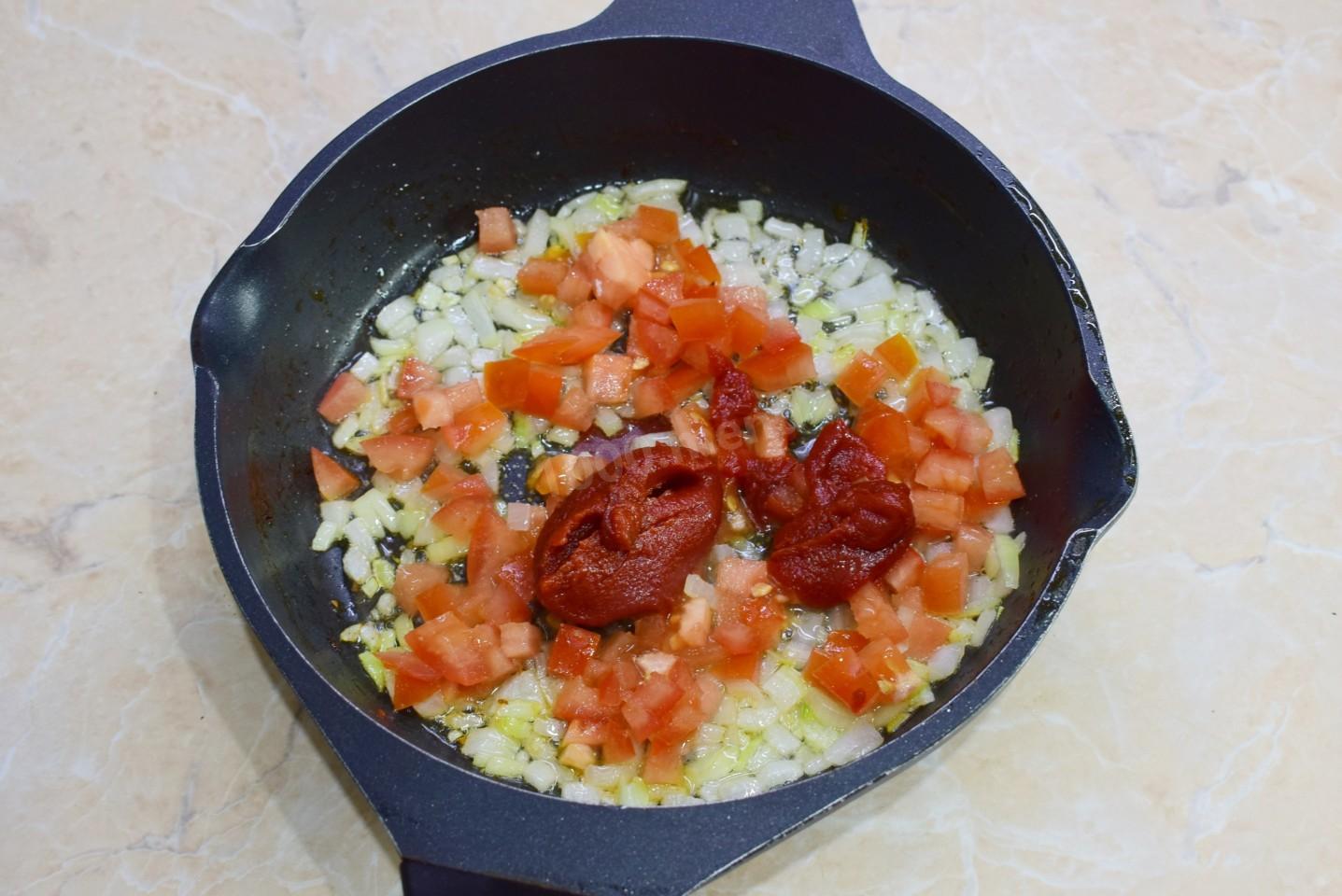 Шаг 6 приготовления Суп Харчо из свинины с рисом и картошкой классический
