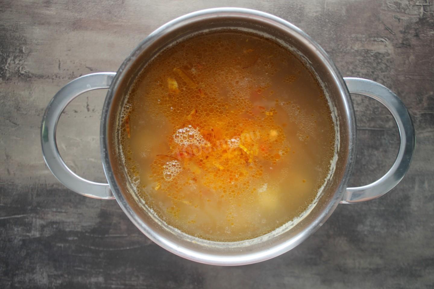 Шаг 13 приготовления Суп из чечевицы с мясом и картофелем