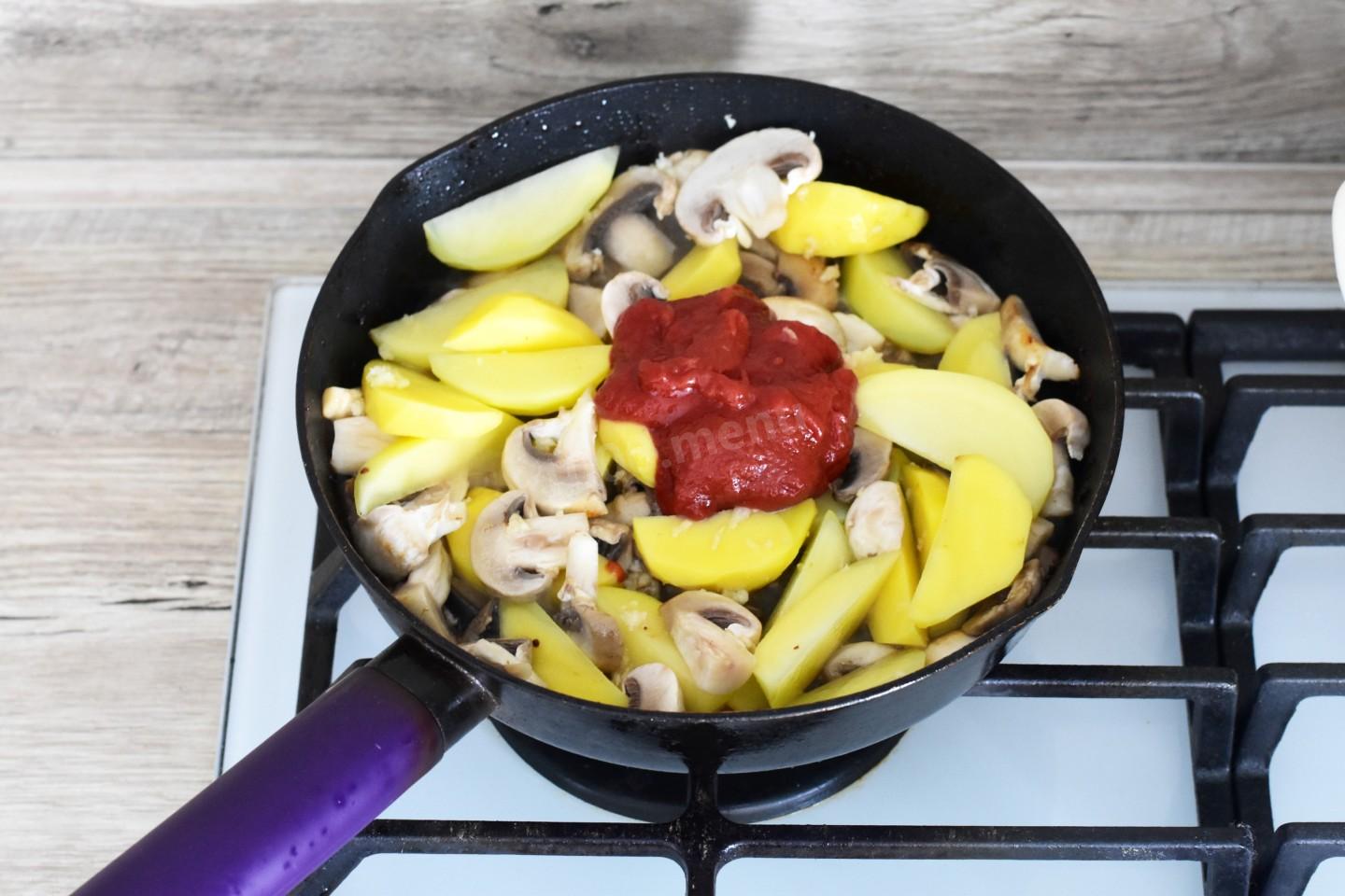 Шаг 13 приготовления Грибной суп с мясом и картошкой
