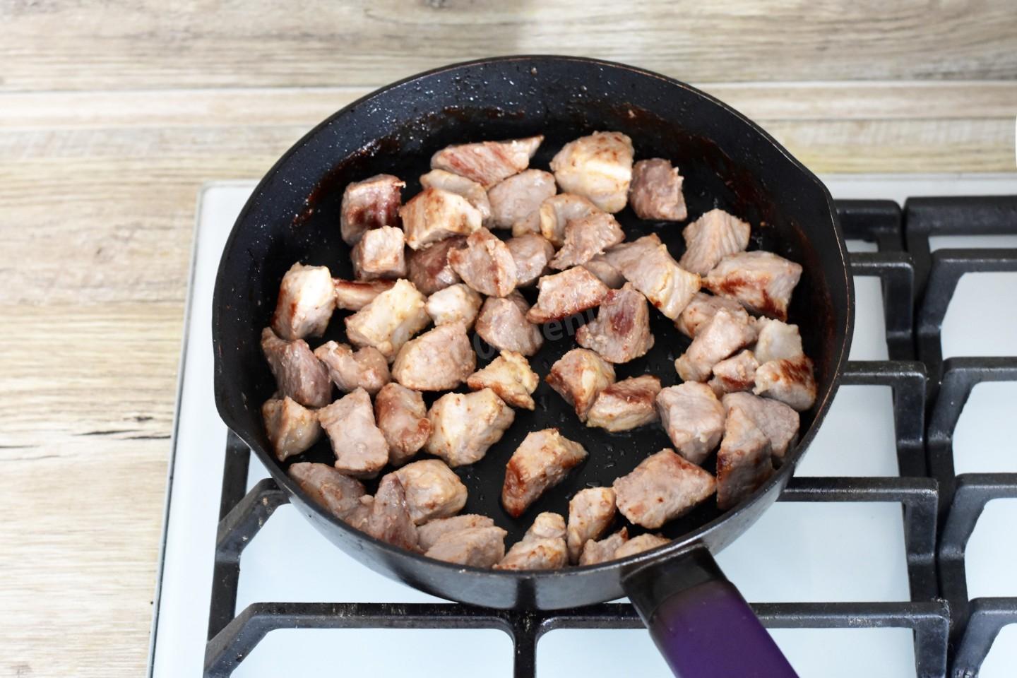 Шаг 8 приготовления Грибной суп с мясом и картошкой