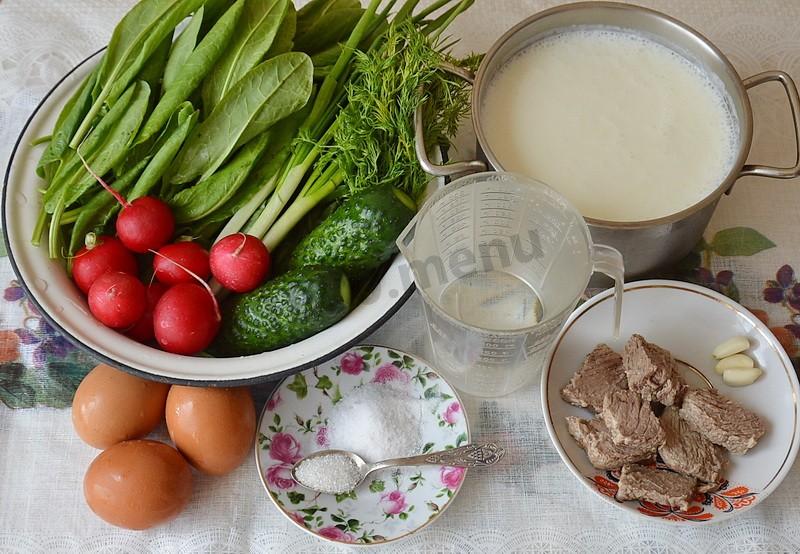 Шаг 1 приготовления Холодник из щавеля на кефире
