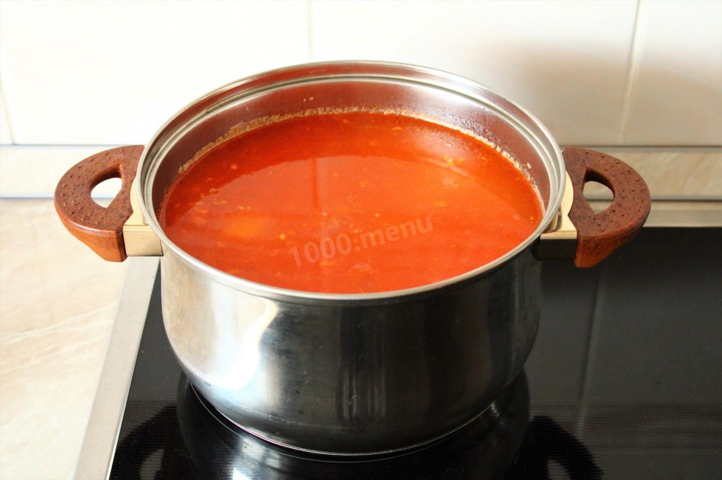 Шаг 14 приготовления Щи из квашеной капусты с курицей