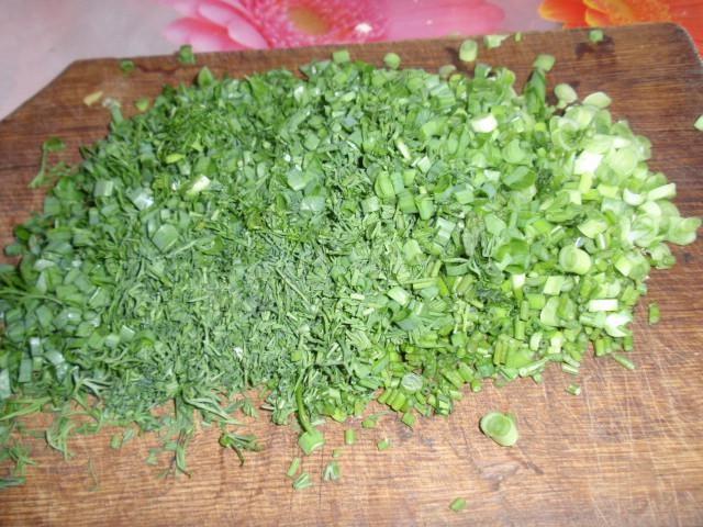 Шаг 5 приготовления Окрошка на курином бульоне