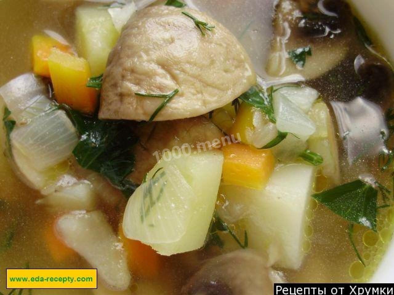 Шаг 9 приготовления Постный грибной суп с шампиньонами и картошкой