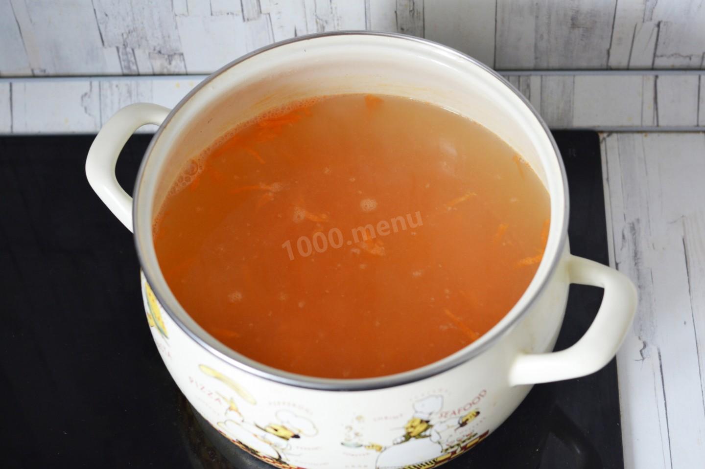 Шаг 9 приготовления Суп с кукурузной крупой и курицей