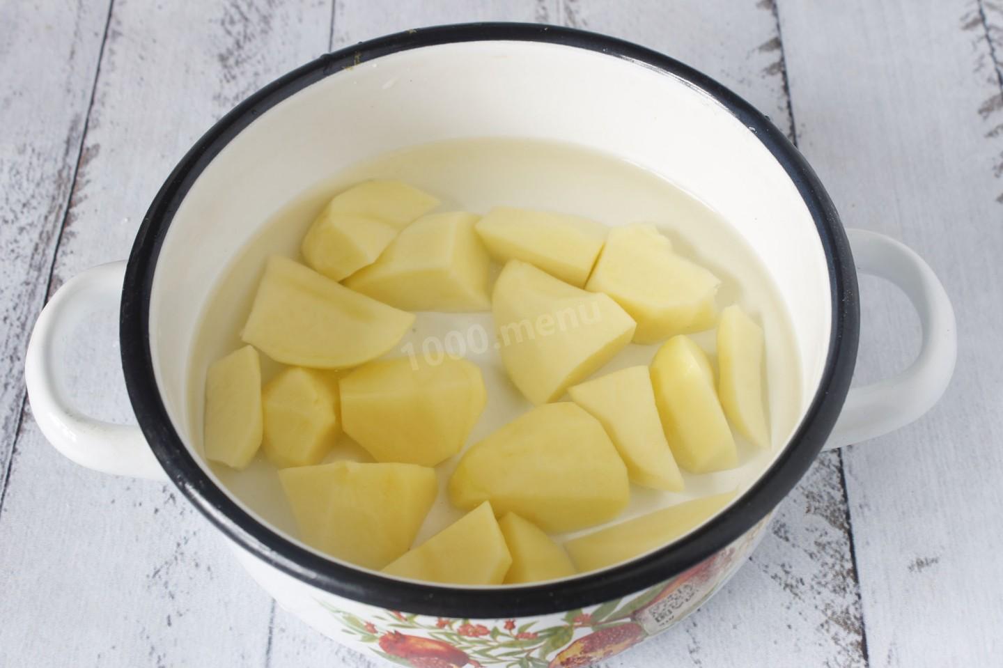 Шаг 2 приготовления Суп пюре из куриной печени с картошкой