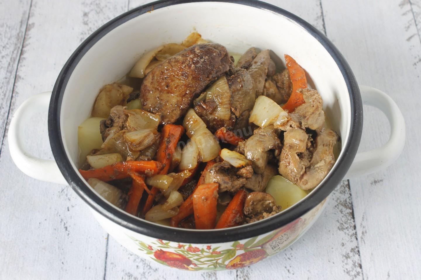 Шаг 5 приготовления Суп пюре из куриной печени с картошкой