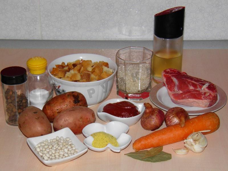 Шаг 1 приготовления Суп с рисом и фасолью в мультиварке