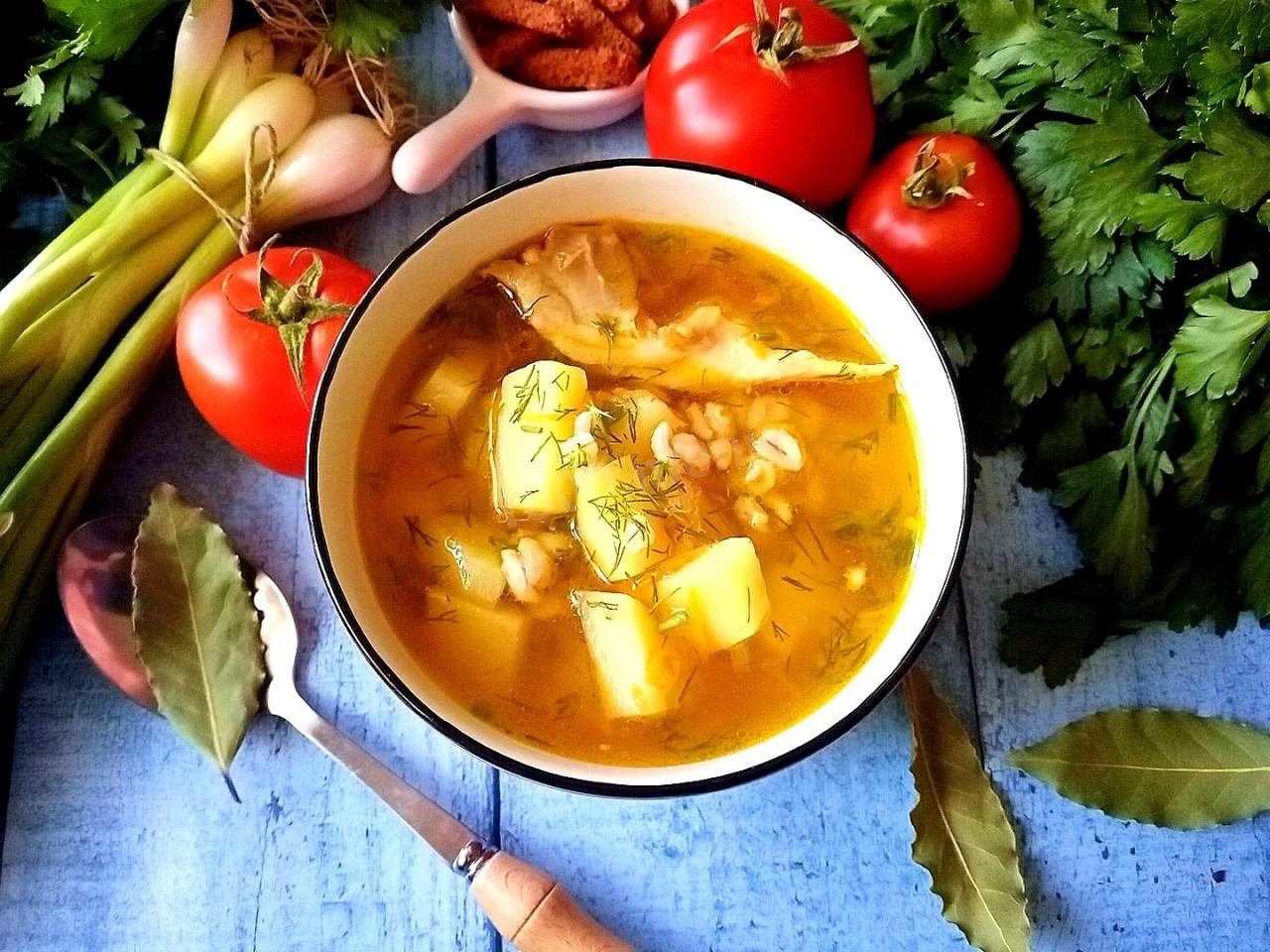 Обложка рецепта Куриный суп с перловкой