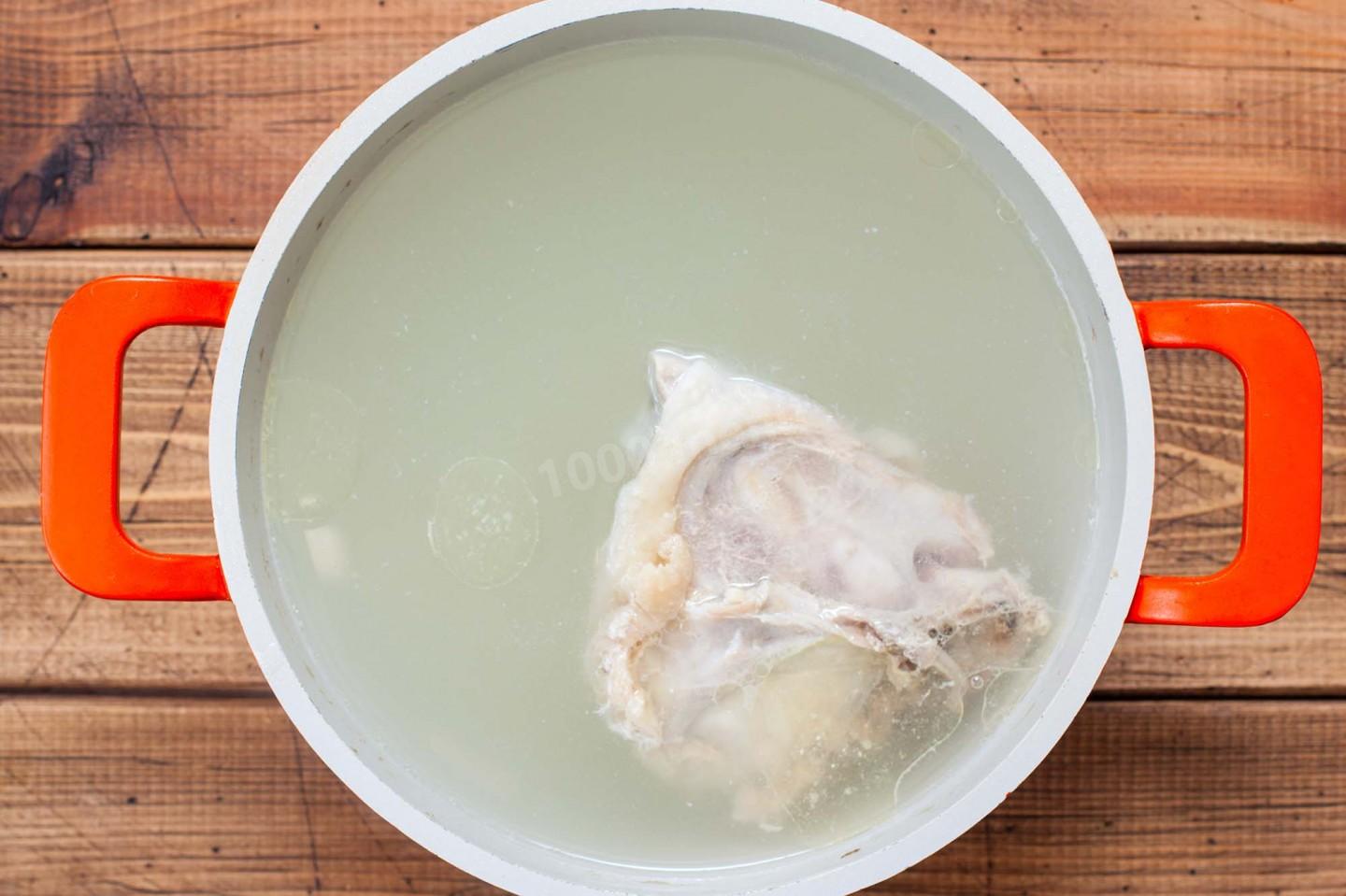 Шаг 2 приготовления Суп с курицей и клецками как в детском саду