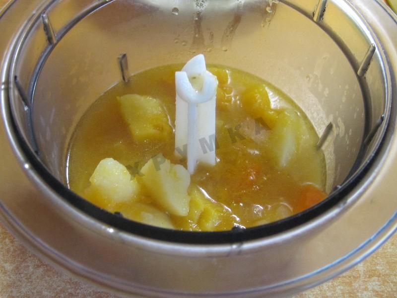 Шаг 9 приготовления Суп-пюре из тыквы со сливками в мультиварке