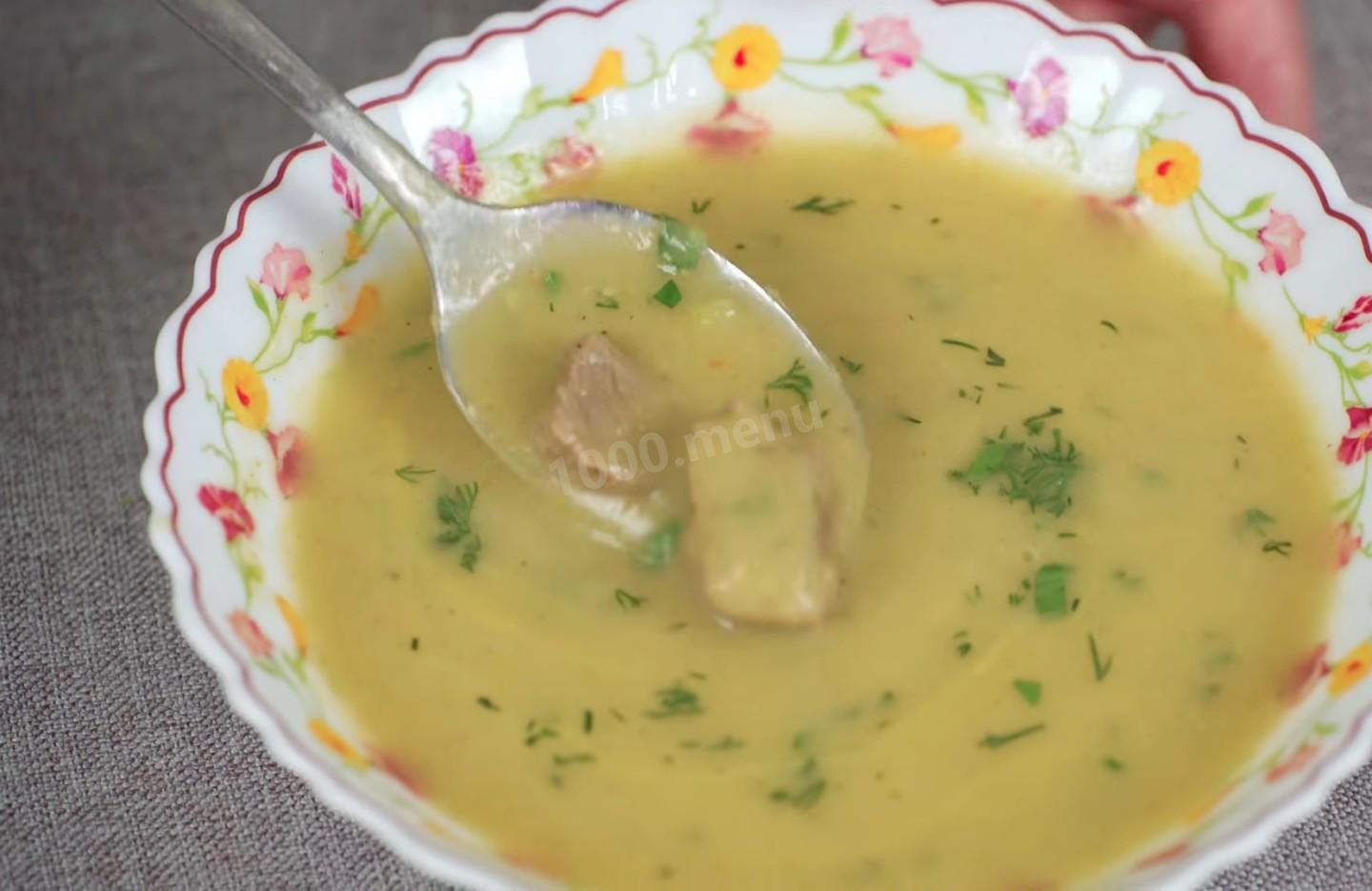 Шаг 10 приготовления Суп-пюре из кабачков на мясном бульоне