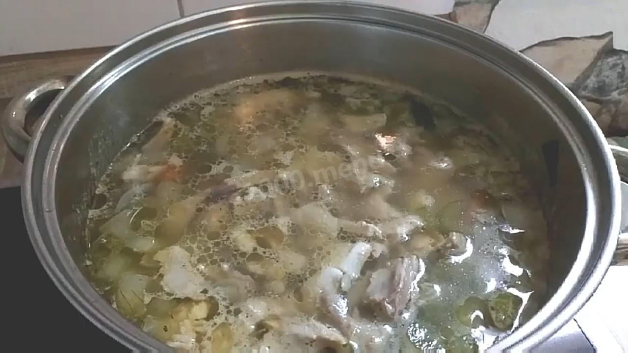 Шаг 9 приготовления Бельгийский куриный суп Гентский Ватерзой