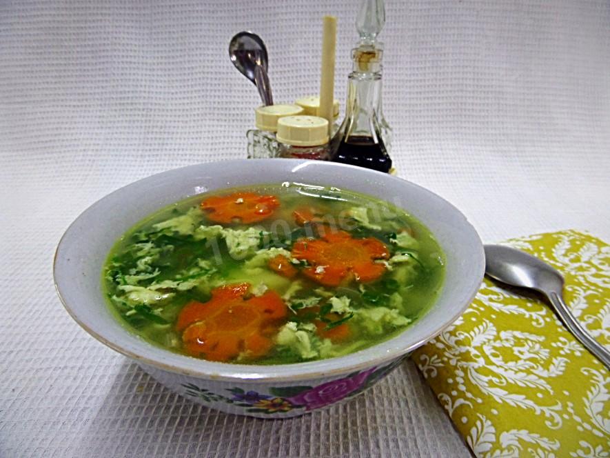 Шаг 10 приготовления Щи с зеленью шпината