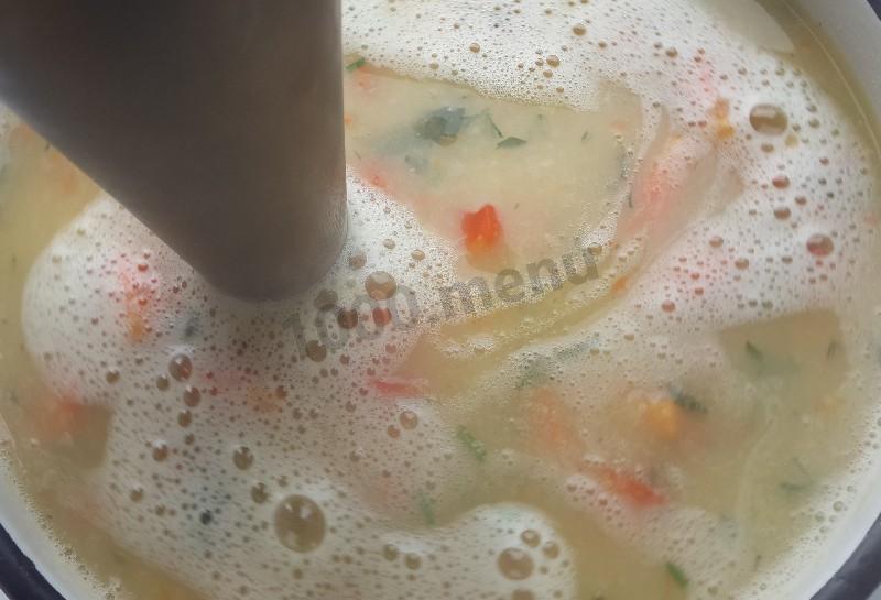 Шаг 12 приготовления Суп-пюре с говядиной и чечевицей как в детском саду