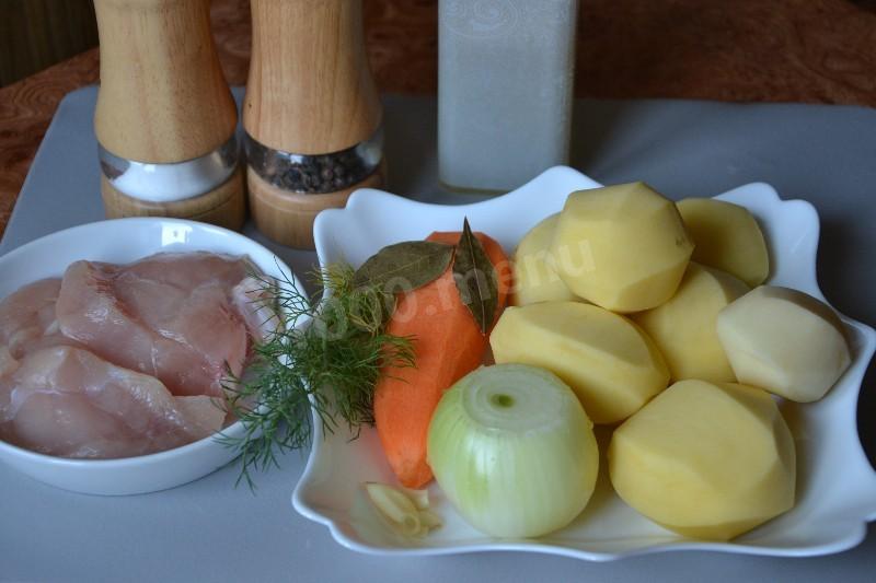 Шаг 1 приготовления Суп из индейки с картошкой