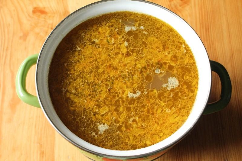 Шаг 14 приготовления Суп из гречи с курицей