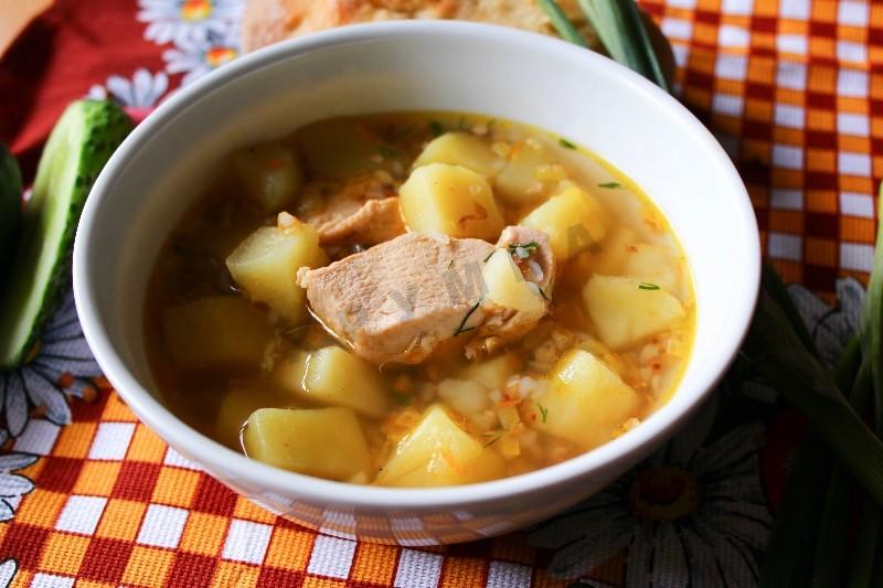Обложка рецепта Суп из гречи с курицей