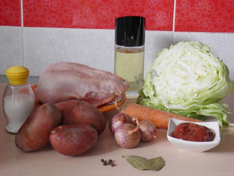 Шаг 1 приготовления Щи из молодой капусты с курицей