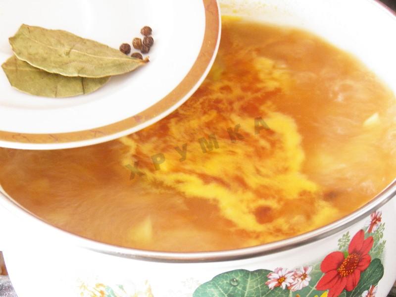 Шаг 10 приготовления Щи из молодой капусты с курицей