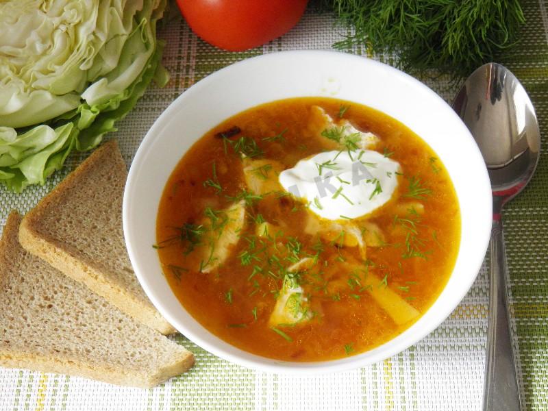 Обложка рецепта Щи из молодой капусты с курицей