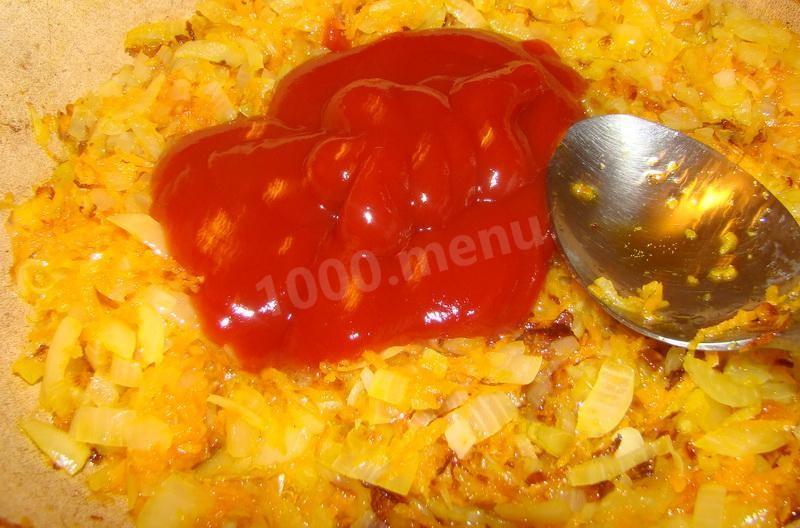 Шаг 10 приготовления Суп сборная солянка с копченостями на мясном бульоне