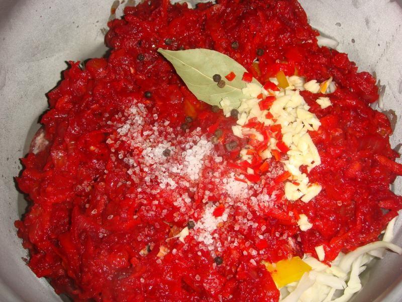 Шаг 13 приготовления Борщ со свининой и болгарским перцем в мультиварке