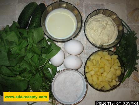 Шаг 1 приготовления Вкусный щавелевый борщ  холодный