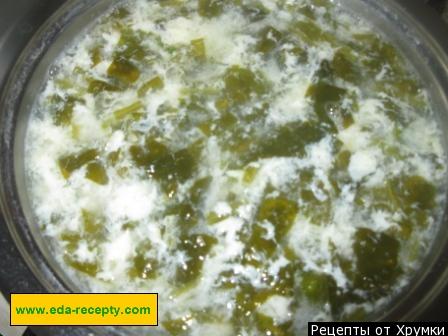 Шаг 6 приготовления Вкусный щавелевый борщ  холодный