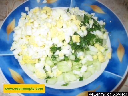 Шаг 7 приготовления Вкусный щавелевый борщ  холодный