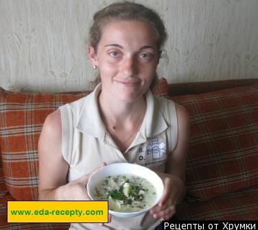 Шаг 9 приготовления Вкусный щавелевый борщ  холодный