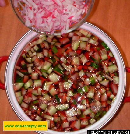 Шаг 8 приготовления Холодный свекольник