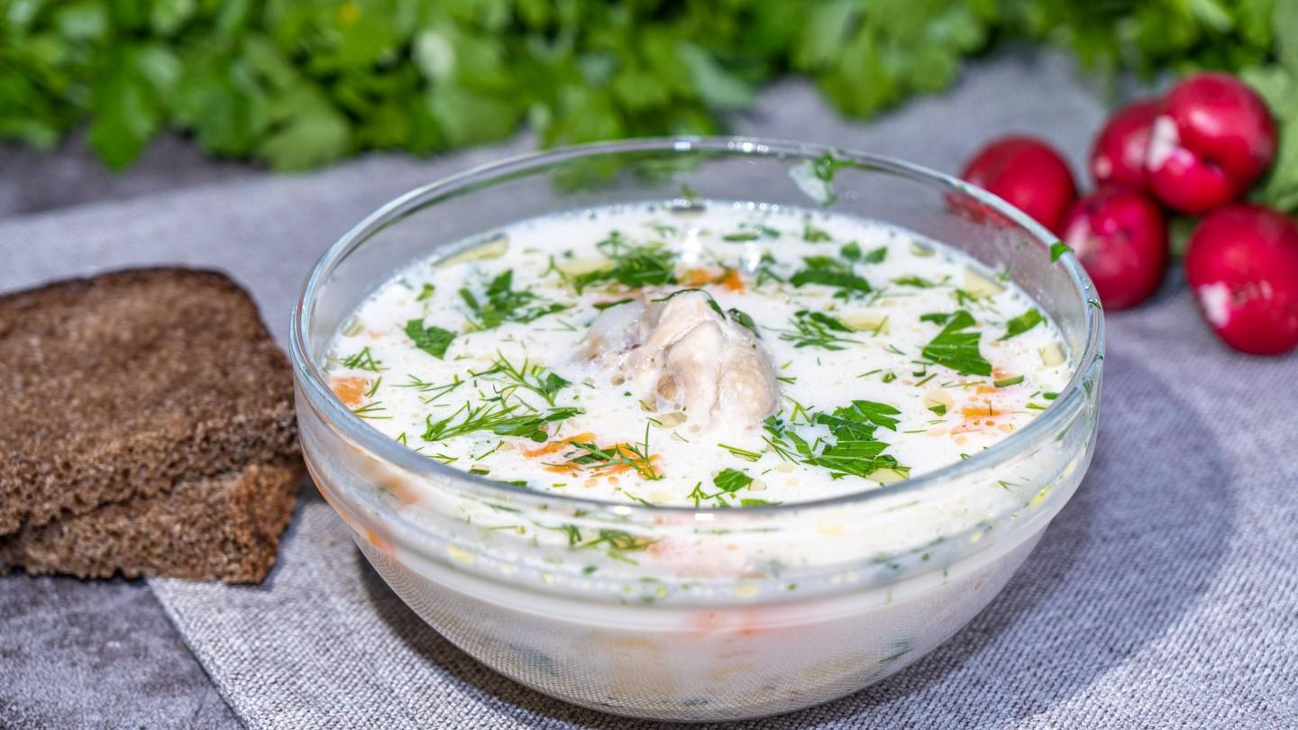 Шаг 13 приготовления Суп с сыром курицей и картошкой