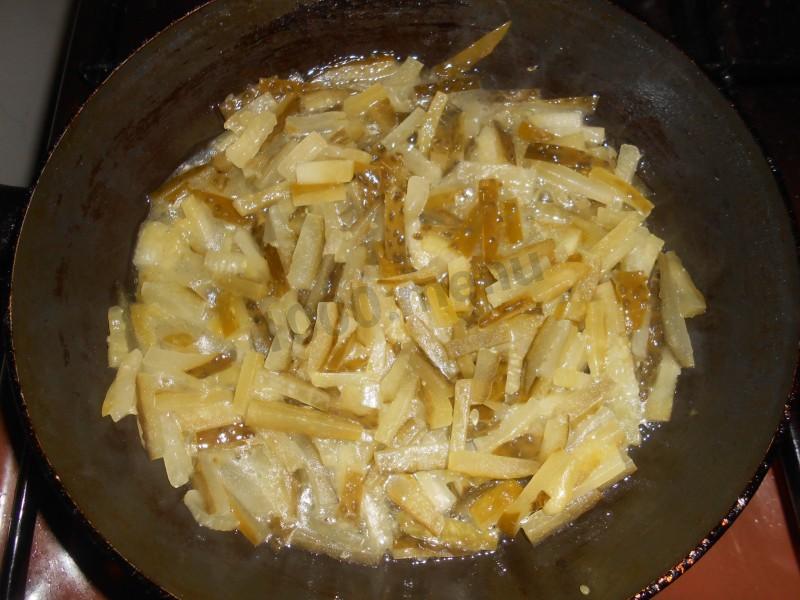 Шаг 6 приготовления Рассольник с рисом и языком