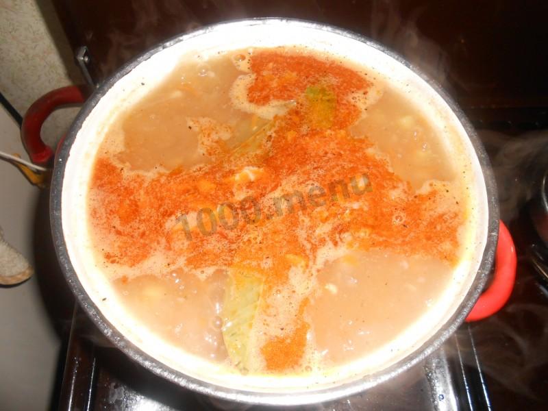 Шаг 8 приготовления Мясной фасолевый суп