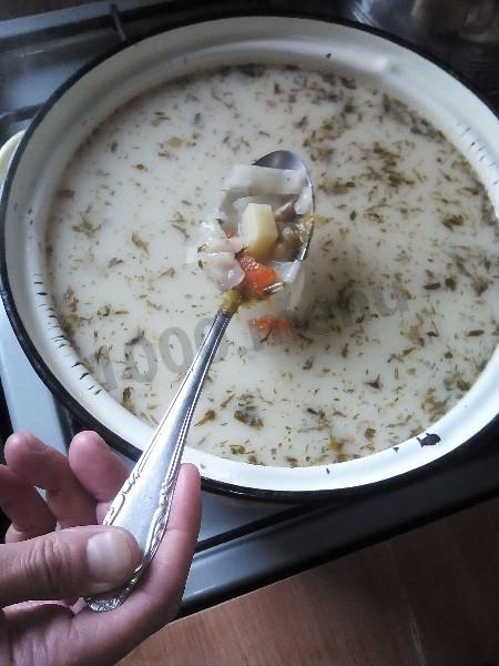 Шаг 2 приготовления Суп с плавленым сыром и овощами