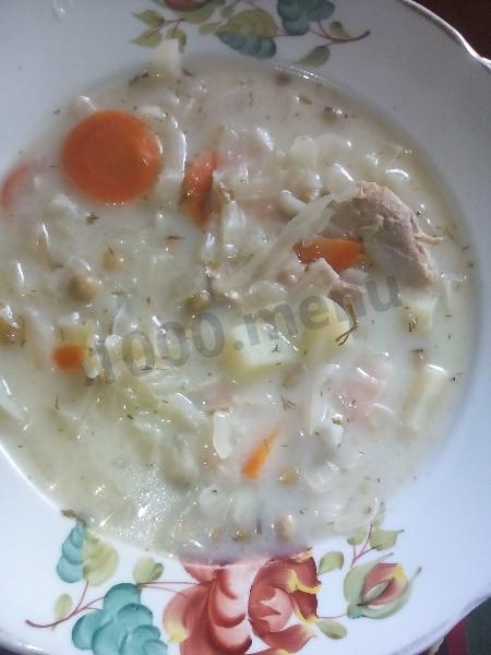 Шаг 3 приготовления Суп с плавленым сыром и овощами