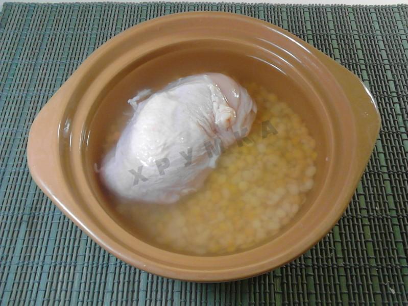 Шаг 2 приготовления Суп пюре гороховый с курицей
