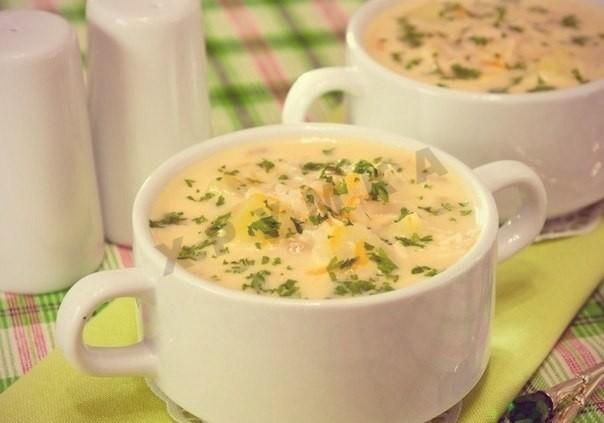 Обложка рецепта Куриный суп с плавленным сыром