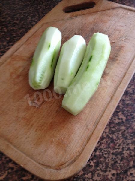 Шаг 3 приготовления Окрошка на белом квасе с редькой и горчицей