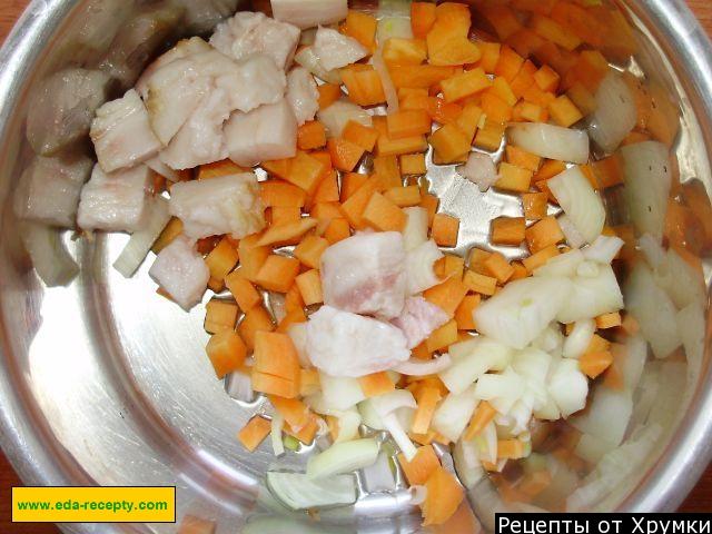 Шаг 4 приготовления Суп из чечевицы с копченостями