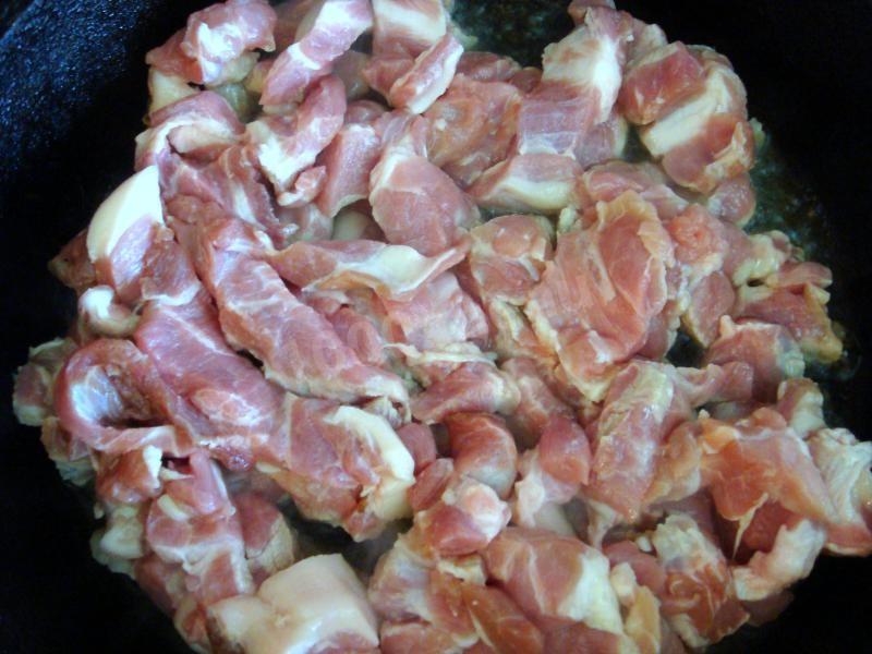 Шаг 5 приготовления Быстрый суп с жареным мясом