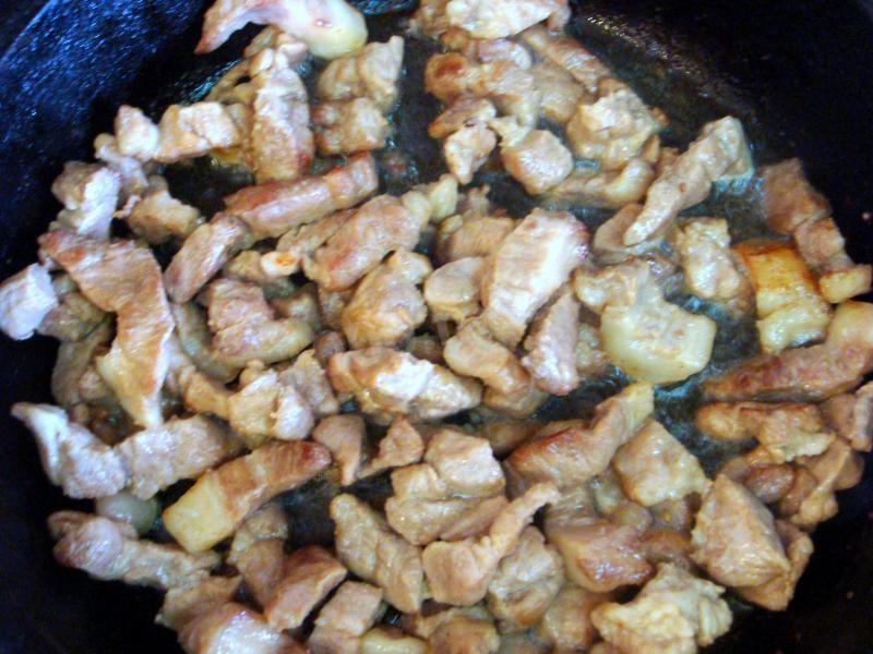 Шаг 6 приготовления Быстрый суп с жареным мясом