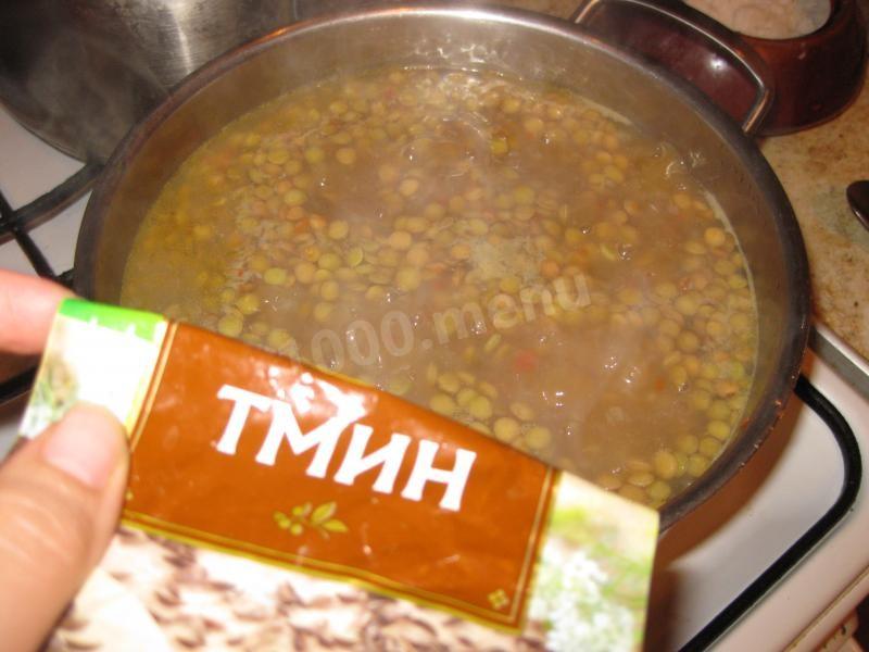 Шаг 11 приготовления Чечевичная похлебка